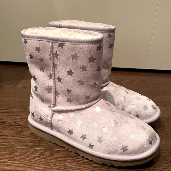 Uggs Kids Classic short STARS Lilac - Picture 4 of 5